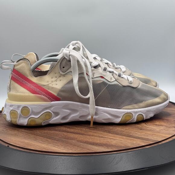NIKE React Element 87 Sail Light Bone 2018 Mens 11.5 Sneaker Shoes AQ1090-100 main image 10